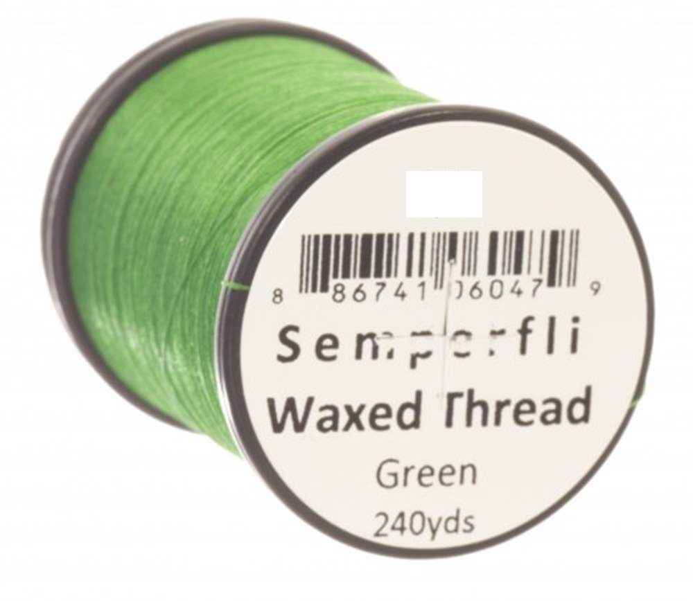Semperfli Classic Waxed Thread 12/0 Green Threads