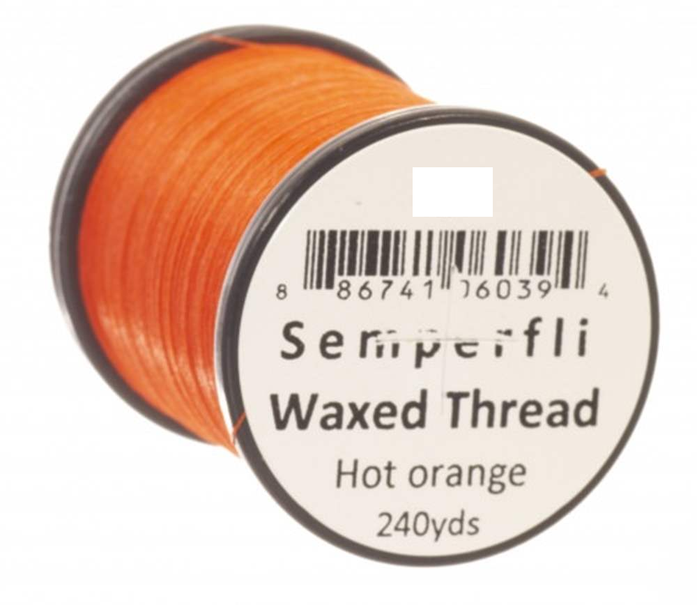 Semperfli Classic Waxed Thread 12/0 Hot Orange Threads