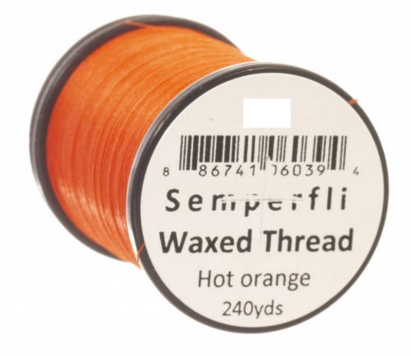 Semperfli Classic Waxed Thread 12/0 Hot Orange Threads