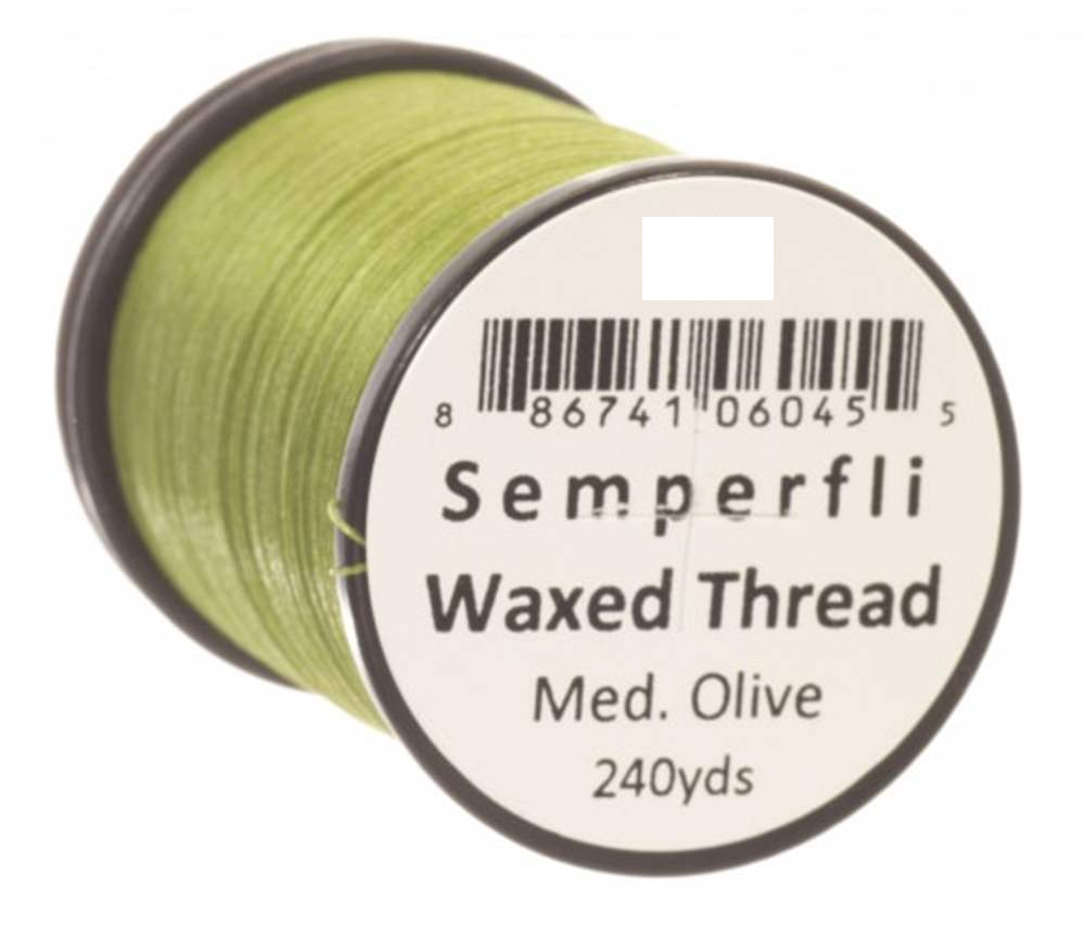 Semperfli Classic Waxed Thread 12/0 Medium Olive Threads