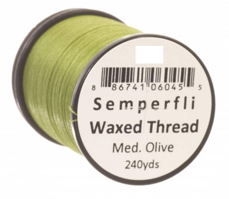 Semperfli Classic Waxed Thread 12/0 Medium Olive Threads
