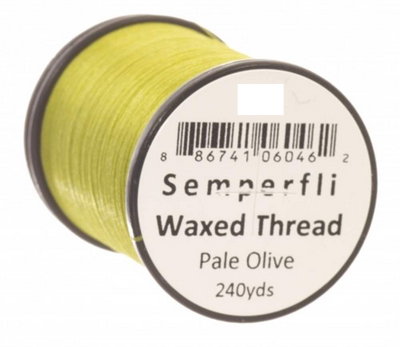 Semperfli Classic Waxed Thread 12/0 Pale Olive Threads
