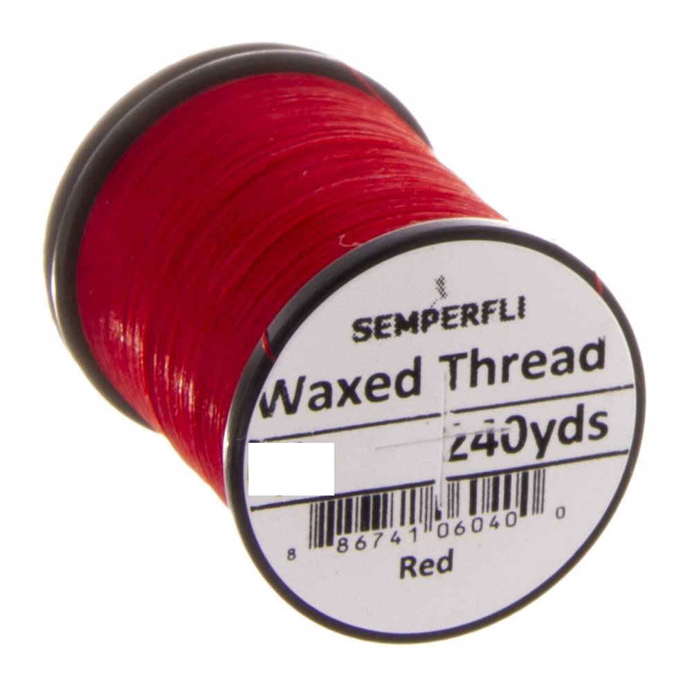 Semperfli Classic Waxed Thread 12/0 Red Threads