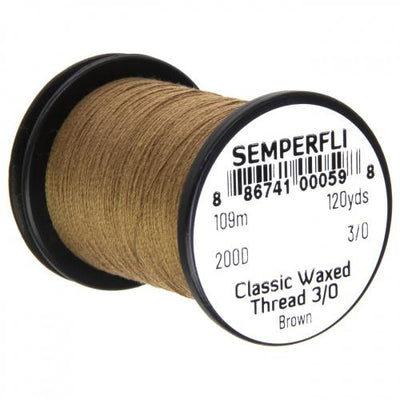 Semperfli Classic Waxed Thread 3/0 Brown Threads
