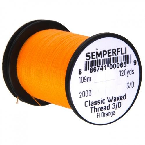 Semperfli Classic Waxed Thread 3/0 Fl Orange Threads
