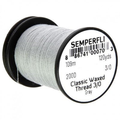 Semperfli Classic Waxed Thread 3/0 Gray Threads