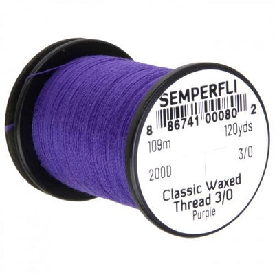 Semperfli Classic Waxed Thread 3/0 Purple Threads