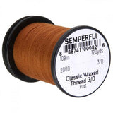 Semperfli Classic Waxed Thread 3/0 Rust Threads