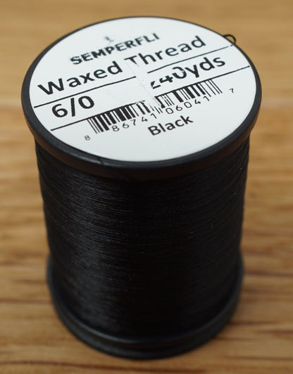 Semperfli Classic Waxed Thread 6/0 Black Threads