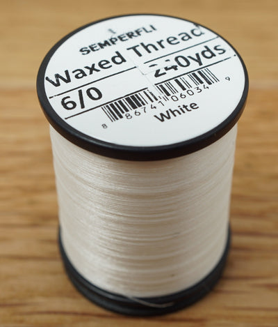 Semperfli Classic Waxed Thread 6/0 White Threads