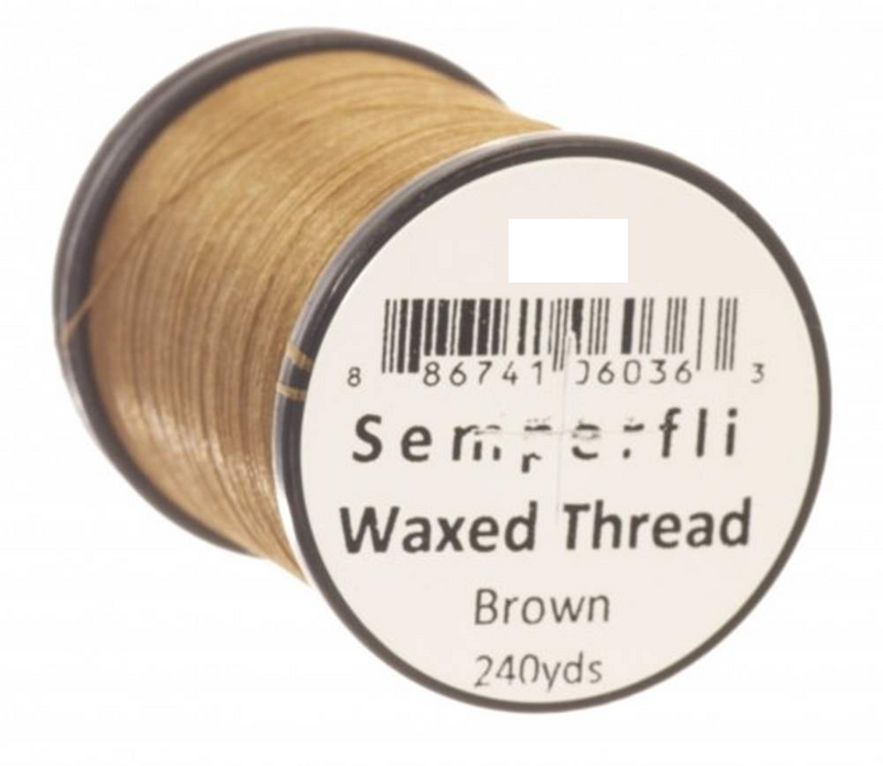 Semperfli Classic Waxed Thread 8/0 Brown Threads