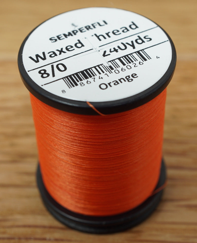 Semperfli Classic Waxed Thread 8/0 Orange Threads