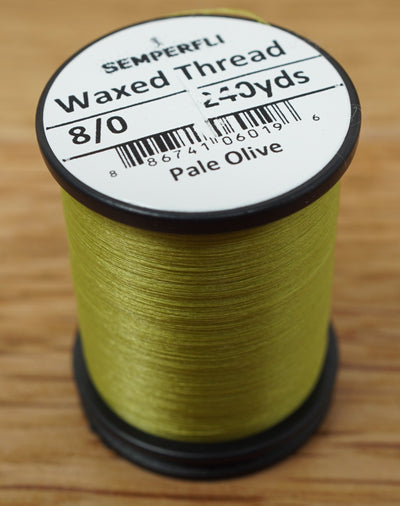 Semperfli Classic Waxed Thread 8/0 Pale Olive Threads