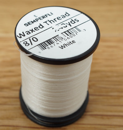 Semperfli Classic Waxed Thread 8/0 White Threads