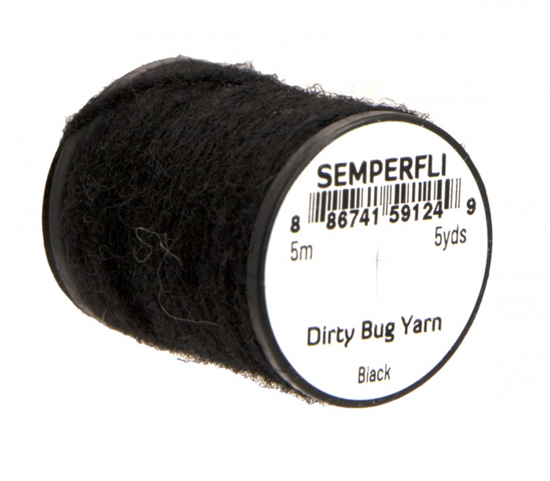 Semperfli Dirty Bug Yarn Black Chenilles, Body Materials