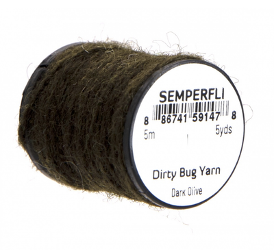 Semperfli Dirty Bug Yarn Dark Olive Chenilles, Body Materials