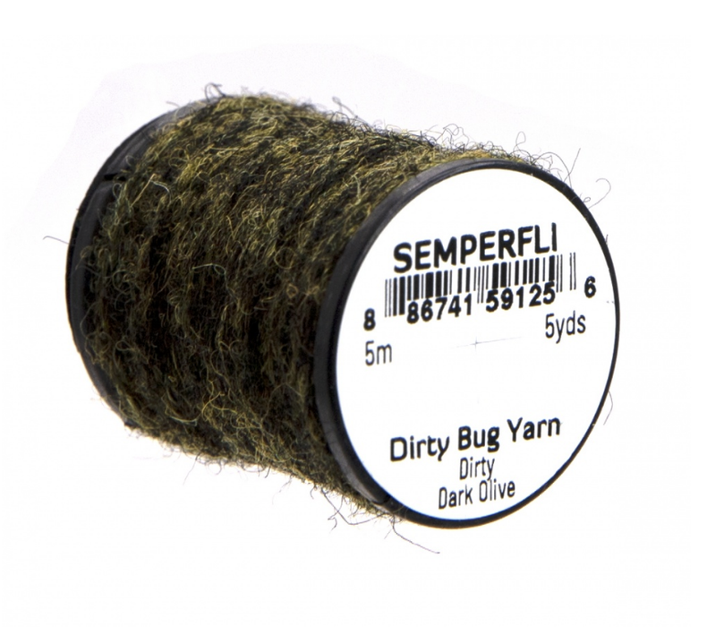 Semperfli Dirty Bug Yarn Dirty Dark Olive Chenilles, Body Materials