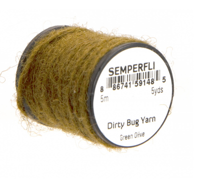 Semperfli Dirty Bug Yarn Green Olive Chenilles, Body Materials
