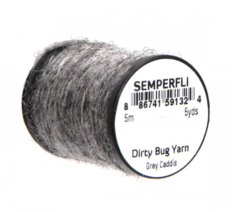 Semperfli Dirty Bug Yarn Grey Caddis Chenilles, Body Materials