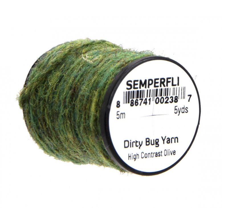 Semperfli Dirty Bug Yarn High Contrast Olive Chenilles, Body Materials