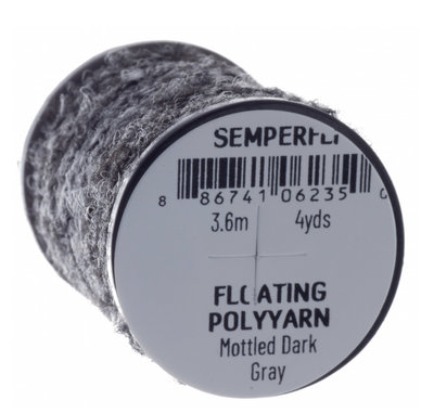 Semperfli Dry Fly Polyyarn Mottled Dark Grey Chenilles, Body Materials