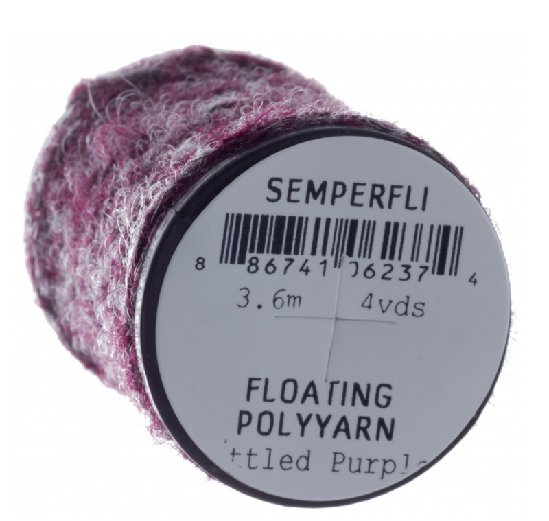 Semperfli Dry Fly Polyyarn Mottled Purple Chenilles, Body Materials