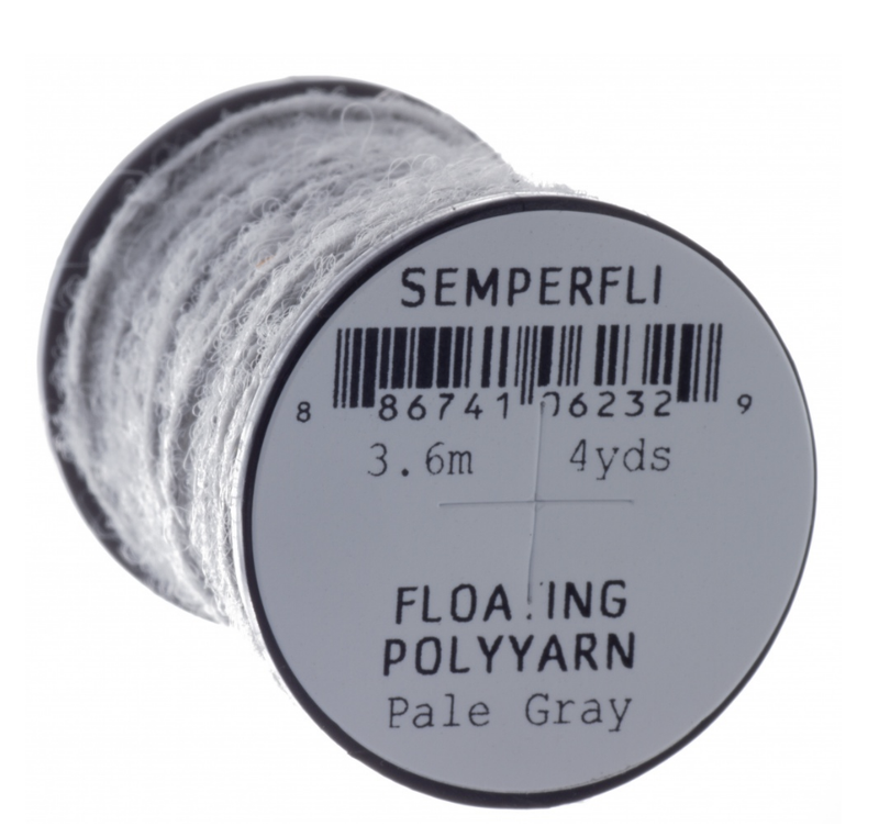 Semperfli Dry Fly Polyyarn Pale Grey Chenilles, Body Materials