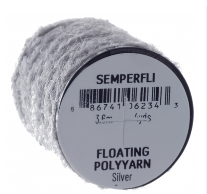 Semperfli Dry Fly Polyyarn Silver Grey Chenilles, Body Materials