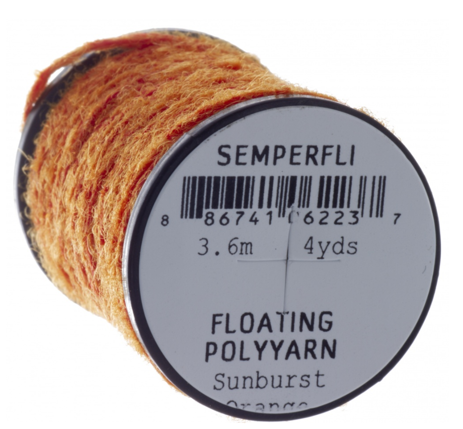 Semperfli Dry Fly Polyyarn Sunburst Orange Chenilles, Body Materials