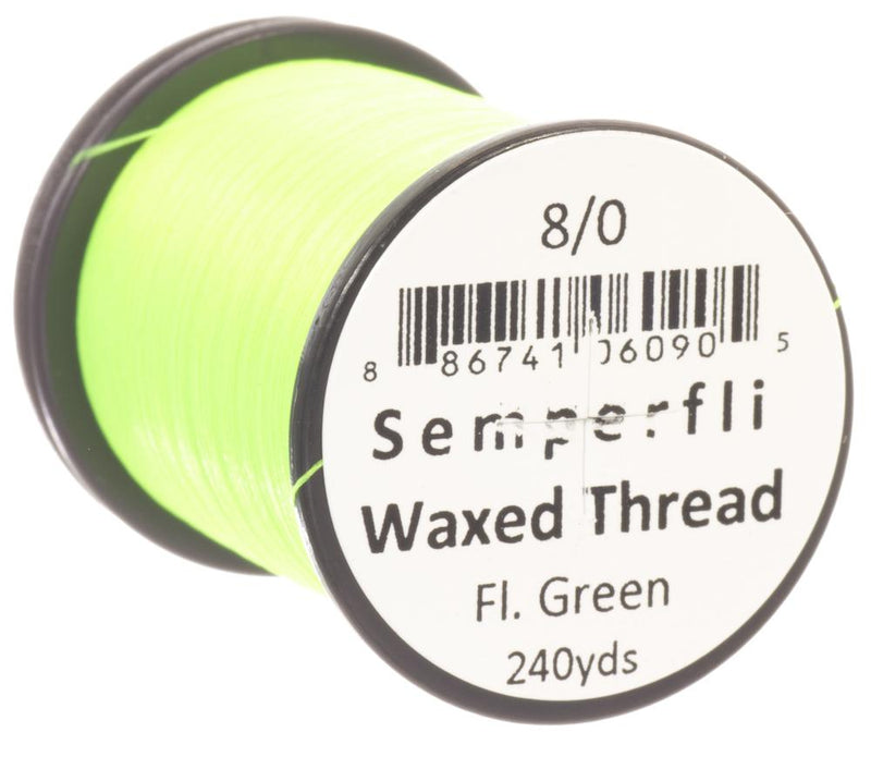 Semperfli Fluoro Classic Waxed Thread Fluoro Green / 8/0 Threads