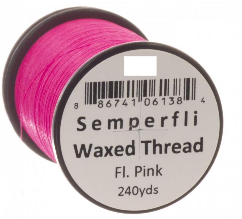 Semperfli Fluoro Classic Waxed Thread Fluoro Pink / 12/0 Threads