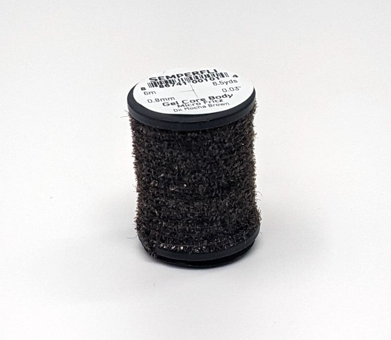 Semperfli Gel Core Body Micro Fritz Dark Mocha Brown Chenilles, Body Materials