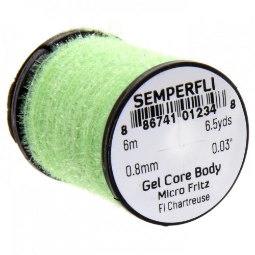 Semperfli Gel Core Body Micro Fritz Fl Chartreuse Chenilles, Body Materials