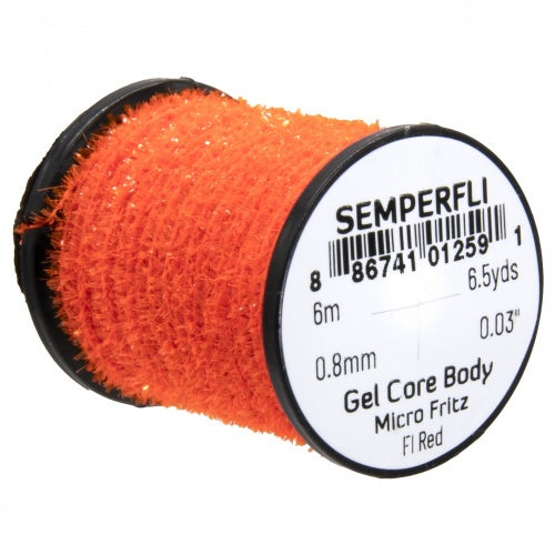 Semperfli Gel Core Body Micro Fritz Fl Red Chenilles, Body Materials