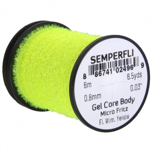 Semperfli Gel Core Body Micro Fritz Fl Wimbledon Yellow Chenilles, Body Materials