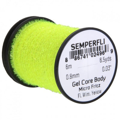 Semperfli Gel Core Body Micro Fritz Fl Wimbledon Yellow Chenilles, Body Materials
