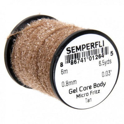 Semperfli Gel Core Body Micro Fritz Tan Chenilles, Body Materials