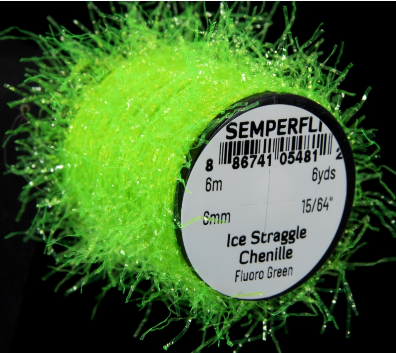 Semperfli Ice Straggle Chenille Fl Green Chenilles, Body Materials