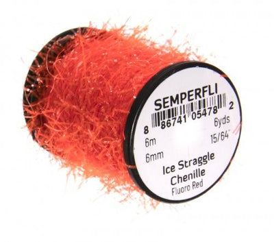 Semperfli Ice Straggle Chenille Fl Red Chenilles, Body Materials