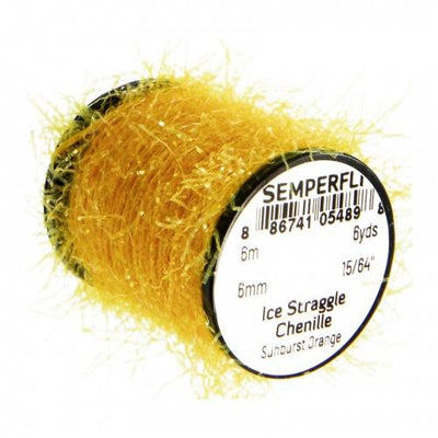 Semperfli Ice Straggle Chenille Sunburst Orange Chenilles, Body Materials