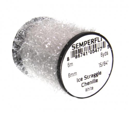 Semperfli Ice Straggle Chenille White Chenilles, Body Materials