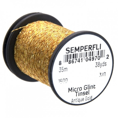 Semperfli Micro Glint Tinsel Antique Gold Wires, Tinsels