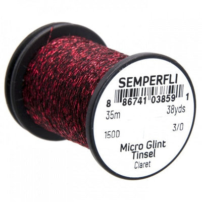 Semperfli Micro Glint Tinsel Claret Wires, Tinsels