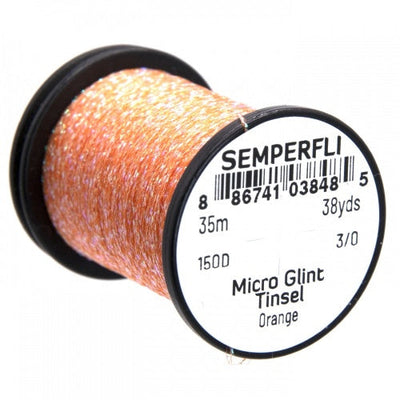 Semperfli Micro Glint Tinsel Orange Wires, Tinsels