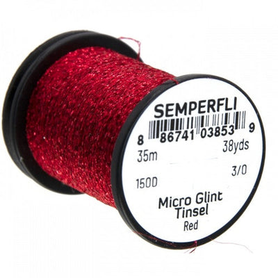Semperfli Micro Glint Tinsel Red Wires, Tinsels