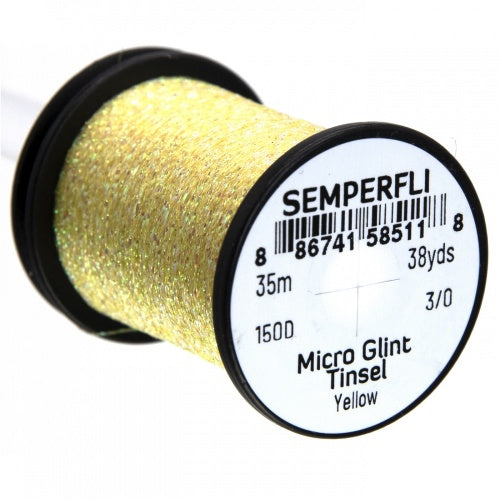 Semperfli Micro Glint Tinsel Yellow Wires, Tinsels