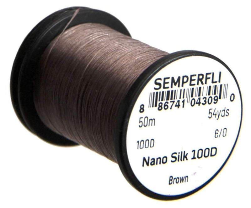 Semperfli Nano Silk 100 Denier Predator 6/0 Brown Threads