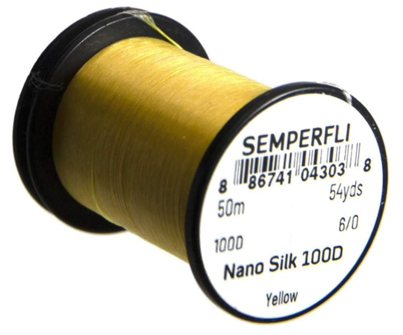 Semperfli Nano Silk 100 Denier Predator 6/0 Yellow Threads