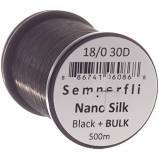 Semperfli Nano Silk 18/0 Bulk Spool 500 Meters Black Threads
