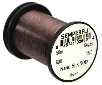Semperfli Nano Silk 50D 12/0 Brown Threads